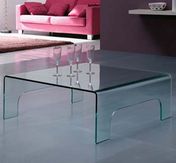 Furniture123 Gustav 11 Glass Square Coffee Table - FREE 48