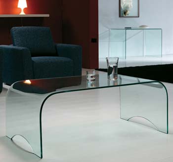 Gustav 24 Glass Rectangular Coffee Table - FREE
