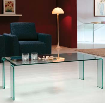 Gustav 66 Glass Rectangular Coffee Table - FREE