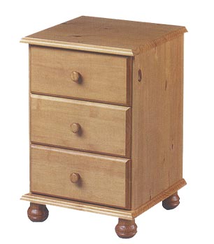 Furniture123 Hamilton Pine 3 Drawer Bedside Table - FREE NEXT