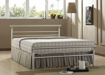 Hart Metal Bedstead in Silver - FREE NEXT DAY