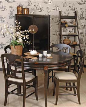 Furniture123 Haru Oriental Round Dining Table