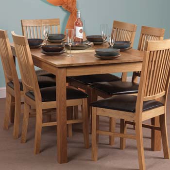 Furniture123 Hebdan Oak Rectangular Dining Table