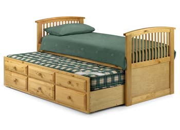 Furniture123 Hornby Cabin Trundle Guest Bed in Pine