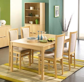Furniture123 Hugo Beech Rectangular Dining Table
