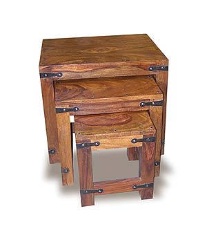 Furniture123 Indian Princess Square Nest of Tables IP015