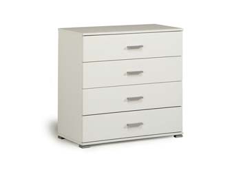 Furniture123 Inigo Wide 4 Drawer Chest in White