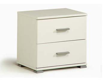 Furniture123 Initial Bedside Chest in White