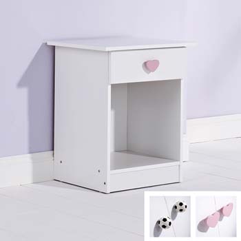 Jersey Kids Bedside Table with Heart and