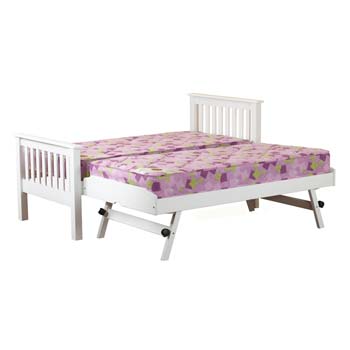 Furniture123 Lacey Pine Guest Bed in White