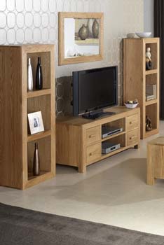 Laguna Oak 4 Piece Living Room Set with TV Unit