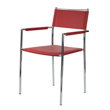 Larino Dining Chair in Red (set of four)