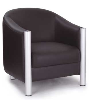 Furniture123 Leather Reception Tub Chair 7311