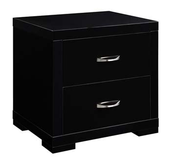 Furniture123 Lina 2 Drawer Bedside Chest in Black