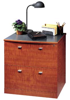 Furniture123 Living Dimensions Lateral File in Satin Cherry - 10219