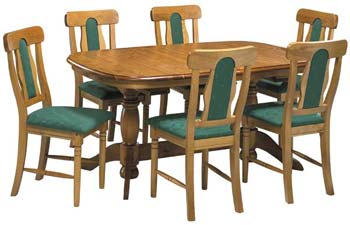 Furniture123 Mallam Pine Extending Dining Table