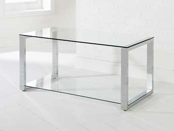 Furniture123 Marnie Clear Glass Coffee Table