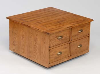 Furniture123 Maryland Oak Storage Coffee Table - PROMOTION