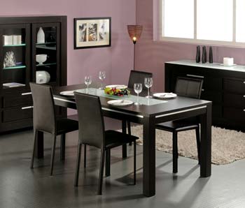 Furniture123 Matrix Rectangular Dining Table in Wenge