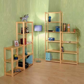 Meghan Pine Bookcase Set
