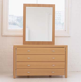 Meridian 4 Drawer Dressing Table and Mirror Set