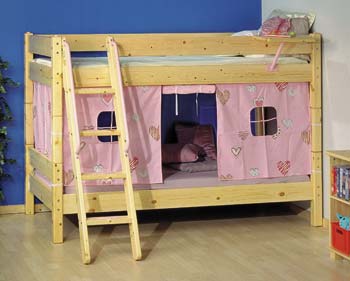 Mickey Natural 14 - Bunk Bed with Heart Tent -