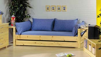 Furniture123 Mickey Natural 2 - Single Sofa Bed with Guest