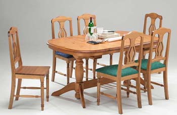 Furniture123 Minna and Malmo Dining Set with Wooden Chairs