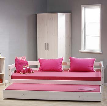 Minnie White Day Bed with Guest Bed - FREE NEXT