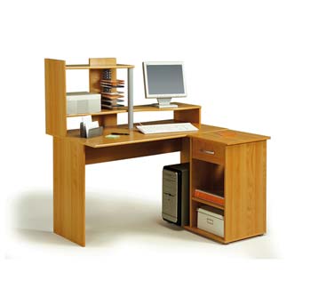 Movado Computer Desk in Japanese Pear Tree