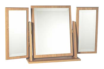 Furniture123 Naples Oak Triple Butterfly Mirror