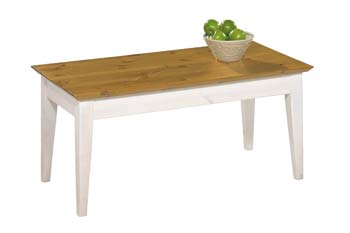 New York Coffee Table in White Stain