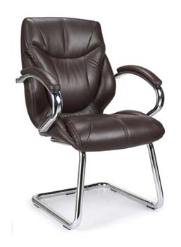 Furniture123 Newton 617 Leather Faced Visitor Chair