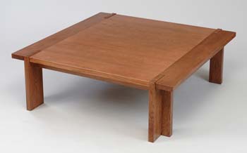 Furniture123 Nexus Square Coffee Table in Chestnut