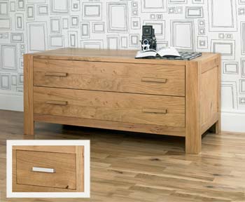 Furniture123 Nyon Oak 2 Drawer Chest - FREE NEXT DAY DELIVERY