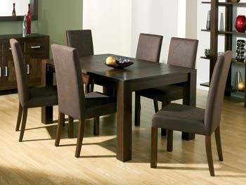 Furniture123 Nyon Walnut Small End Extension Dining Table