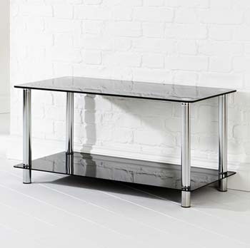 Furniture123 Odessa Black Glass Coffee Table