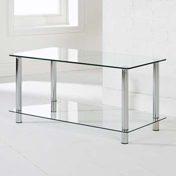 Odessa Clear Glass Coffee Table