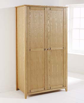 Furniture123 Oliver Light Oak 2 Door Wardrobe