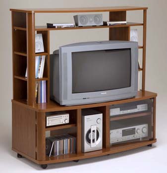 Furniture123 Open Entertainment Unit in French Cherry
