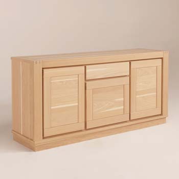 Furniture123 Oran Solid Oak 3 Door Sideboard