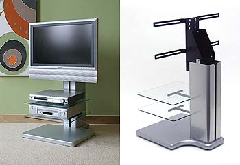 Furniture123 Origin S1 Flat Panel TV Stand in Silver