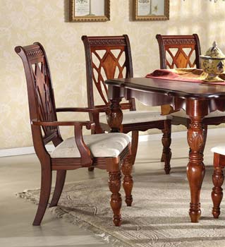 Furniture123 Orleans Cherry Carver Chair