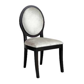 Furniture123 Palmer Black Birch Oval Bedroom Chair