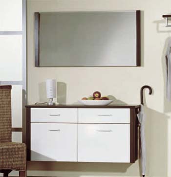 Furniture123 Pia Landscape Mirror in Walnut