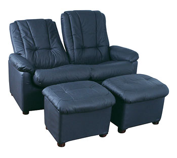 Relaxation 2 Seater Recliner with 2 Free Ottomans (F6051)