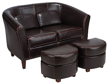 Relaxation 2 Seater Tub Sofa with 2 Free Footstools (F6078)