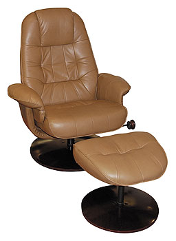 Furniture123 Relaxation Swivel Recliner with Free Footstool (F6067)
