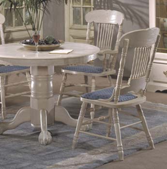 Furniture123 Richmona White Dining Chairs (pair) - WHILE