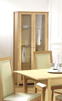Furniture123 Riga Maple Double Display Cabinet